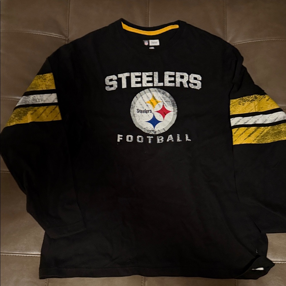 NFL Steelers Black and Yellow Long Sleeve Shirt